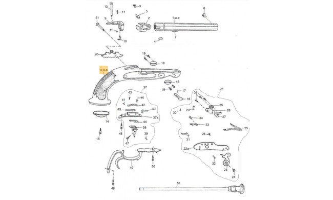 MONTURE COMPLETE LE PAGE TARGET PERCUSSION PEDERSOLI