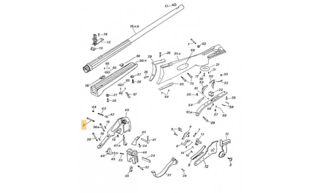 VIS ANTERIEUR DE PLATINE SHARPS PEDERSOLI M70AFM0226