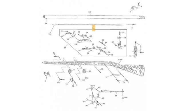 BAGUETTE COMPLET MOURQETON CAVALERIE 1777 PEDERSOLI 800002143