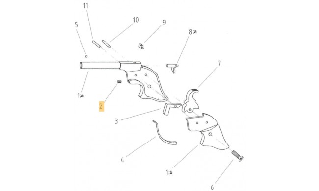 RESSORT DE DETENTE PEDERSOLI DERRINGER RIDER REF - 800003715