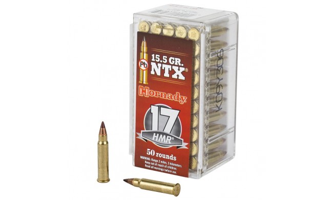 50 CARTOUCHES HORNADY 17HMR V-MAX 17GR REF - 83170