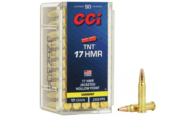 50 CARTOUCHES CCI 17HMR JHP 17 GR